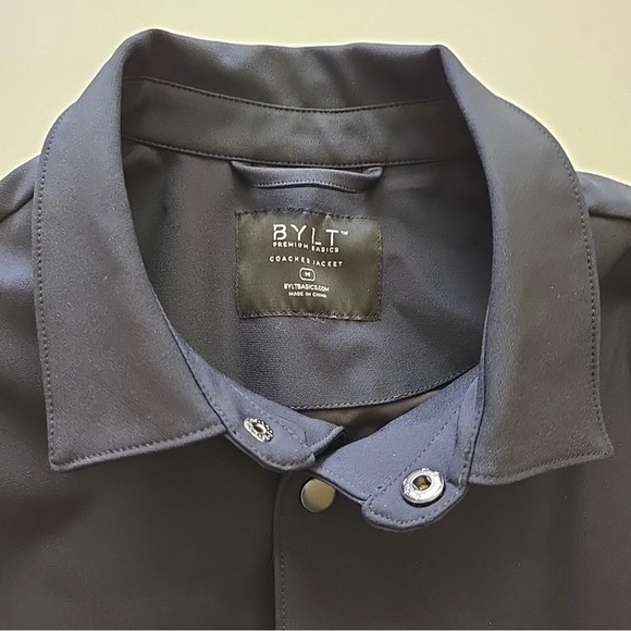 BYLT Basics Lightweight Shirt Jacket in Navy - Picture 3 of 9